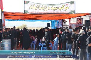 اربعین حسینی در جاده گناباد-کاخک و برپایی موکب توسط اهالی بیلند در این جاده