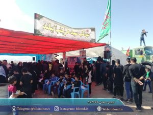اربعین حسینی در جاده گناباد-کاخک و برپایی موکب توسط اهالی بیلند در این جاده