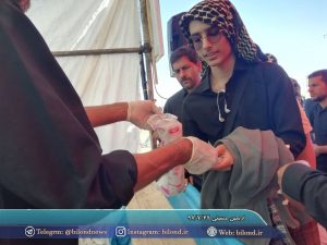 اربعین حسینی در جاده گناباد-کاخک و برپایی موکب توسط اهالی بیلند در این جاده