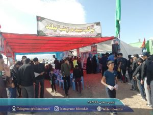 اربعین حسینی در جاده گناباد-کاخک و برپایی موکب توسط اهالی بیلند در این جاده