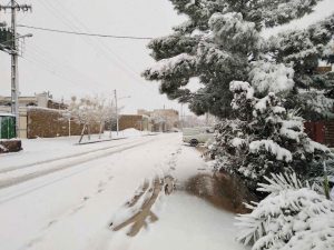 تصاویر اولین روز برفی زمستان 98 در بیلند